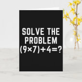 Carte Résoudre le problème 67 Mème Six Sept Prof de math (Fleur jaune)