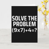 Carte Résoudre le problème 67 Six Sept Prof de maths drô (Fleur jaune)