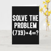 Carte Résoudre le problème 67 Six Sept Prof de maths drô (Fleur jaune)