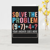 Carte Résoudre le problème 67 Six Sept Prof de maths drô (Fleur jaune)