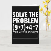 Carte Résoudre le problème 67 Six Sept Prof de maths drô (Fleur jaune)