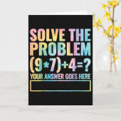 Carte Résoudre le problème 67 Six Sept Prof de maths Éco (Fleur jaune)