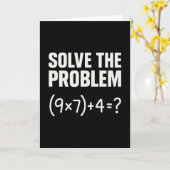 Carte Résoudre le problème drôle maths 67 mème enseignan (Fleur jaune)