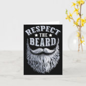 Carte Respect The Beard Vintage Bearded Man Husband  (Fleur jaune)