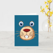 Carte Respect The Groundhog Day Funny Groundhog Face  (Fleur jaune)