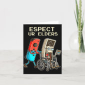 Carte Respect Ur Elders Retro Gaming Controller Funny  (Devant)