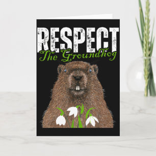Carte Respect Vintage de la Marmotte Drôle de jour de la