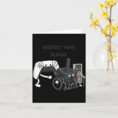 Carte Respect Your Elders Funny Gaming 80s Style Old New (Fleur jaune)