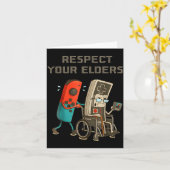Carte Respect Your Elders Funny Retro Gaming Clic Consol (Fleur jaune)