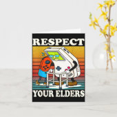 Carte Respect Your Elders Gaming Control 80s Retro Funny (Fleur jaune)