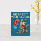 Carte Respect Your Elders Retro Gaming Controller Funny  (Fleur jaune)