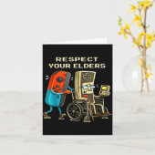 Carte Respect Your Elders Retro Gaming Funny Gamer Contr (Fleur jaune)
