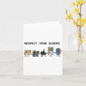 Carte Respect Your Elders Retro Gaming Funny Gamer Contr (Fleur jaune)