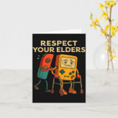 Carte Respect Your Elders Retro Gaming Funny Gamer Contr (Fleur jaune)