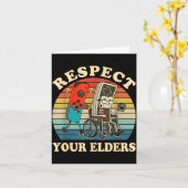 Carte Respect Your Elders Retro Gaming Funny Gamer Contr (Fleur jaune)