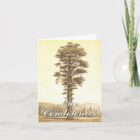 Carte Respectable et élégante "Nos condoléances...