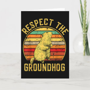 Carte Respecter la marmotte Rétro Vintage Jour de la mar