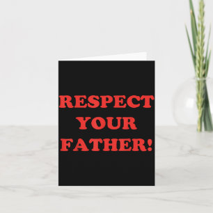 Carte Respecter le père minimalisme Rétro Drôle Fête des