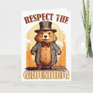 Carte Respectez la marmotte drôle de jour de la marmotte