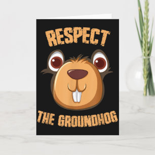 Carte Respectez le groundhog drôle Groundhog Day _1