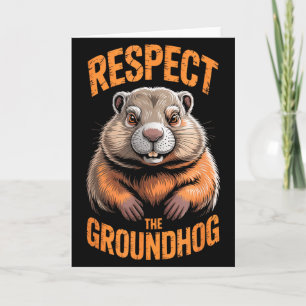 Carte Respectez le jour de la marmotte Punxsutawney Phil