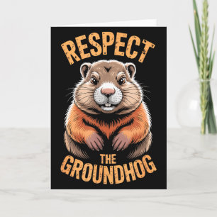 Carte Respectez le jour férié drôle de Punxsutawney Phil