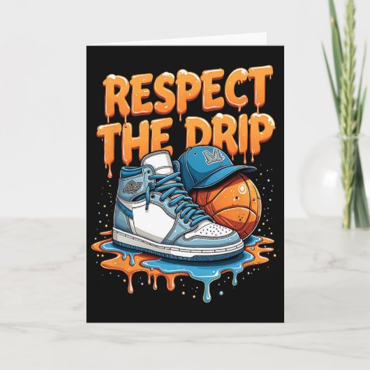 Carte Respectez le style de rue des baskets avec Drip Sk (Devant)