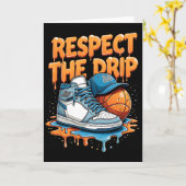 Carte Respectez le style de rue des baskets avec Drip Sk (Fleur jaune)