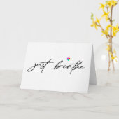 Carte Respire Avec Le Coeur Arc En Ciel (Fleur jaune)