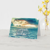 Carte Respire et faire confiance à Dieu Citation de la f (Fleur jaune)