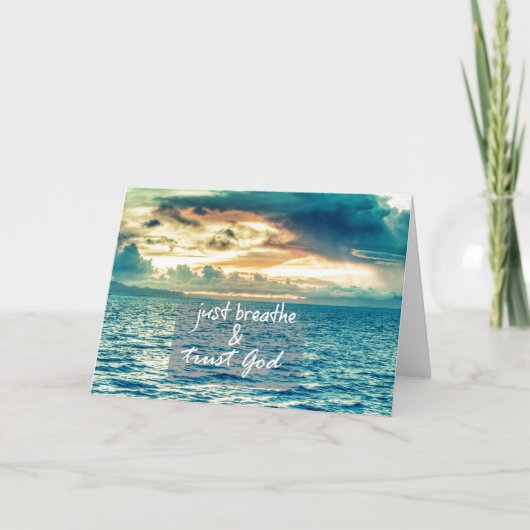 Carte Respire et faire confiance à Dieu Citation de la f (Devant)