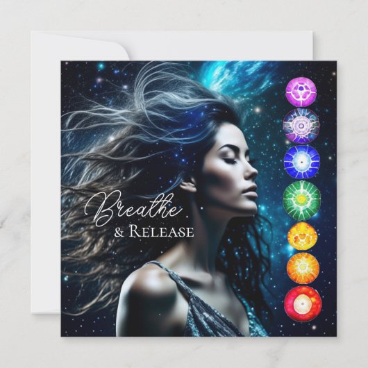 Carte Respirer et libérer | Belle Femme Ethérée (Devant)