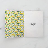 Carte respirer fleur d'amitié avec la bestiole de dame (Intérieur)