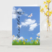 Carte Respirez la fleur et le papillon de marguerite (Fleur jaune)