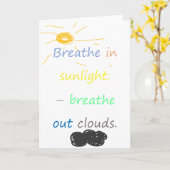 Carte Respirez le bonheur (Fleur jaune)