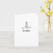 Carte Respirez - le style Sanskrit noir (Fleur jaune)