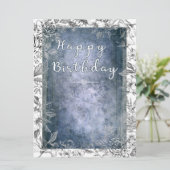 Carte Resplandor Floral Retro: Feliz Cumpleaños (Debout devant)