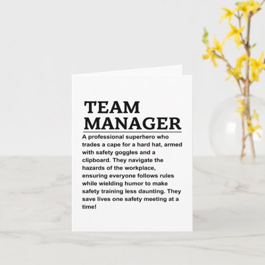 Carte Responsable de l'équipe (Fleur jaune)