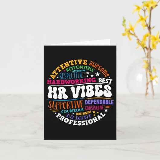 Carte Ressources Humaines Vibes De Rh Analyste Appréciat (Fleur jaune)