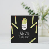 Carte Restaurant Cute Fries Merci d'anniversaire (Debout devant)