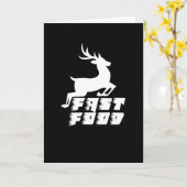 Carte Restauration Rapide Cerf Chasse Drôle Chasseur Sai (Fleur jaune)