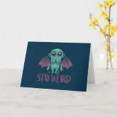 Carte Reste un monstre Cthulhu mignon (Fleur jaune)