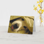 Carte rester au lit jusqu'à mardi (Fleur jaune)