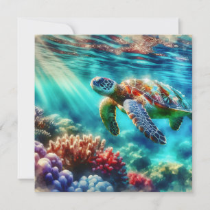 Carte Rester en contact   La natation des tortues de mer