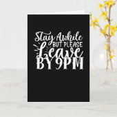 Carte rester un peu mais s'il vous plaît partir avant 21 (Fleur jaune)