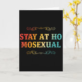 Carte Restez à Ho Moual Dessin drôle  (Fleur jaune)