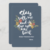 Carte Restez avec moi (Devant / Derrière)