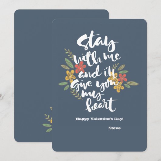 Carte Restez avec moi (Devant / Derrière)