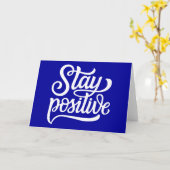Carte Restez bleu positif (Fleur jaune)