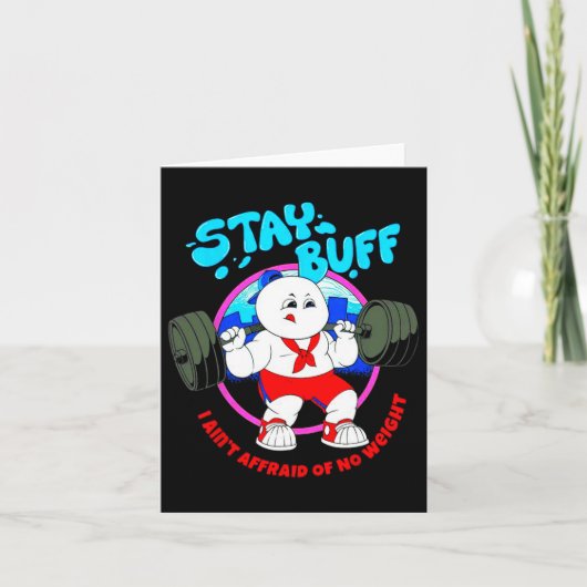 Carte Restez Buff Je n'ai pas peur de pas de poids Gym B (Devant)